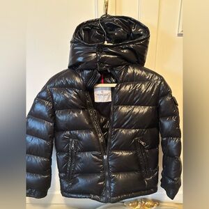 Moncler Shiny Black Kids Puffer Coat